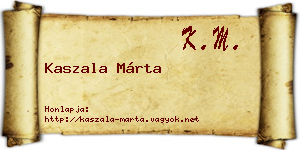 Kaszala Márta névjegykártya